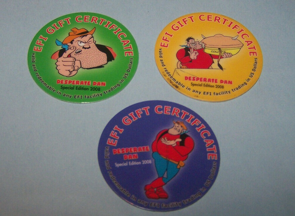 Desperate Dan EFI Special Edition #2 SE2EFI25C Pogs from 2008 not AAFES