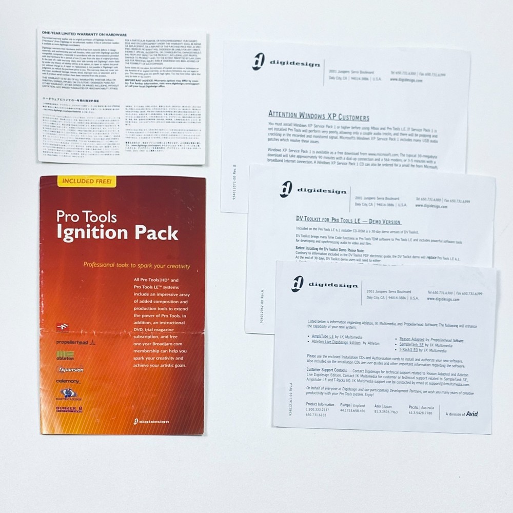 Digidesign M BOX Pro Tools Audio Interface w/ Box Original Software UNTESTED