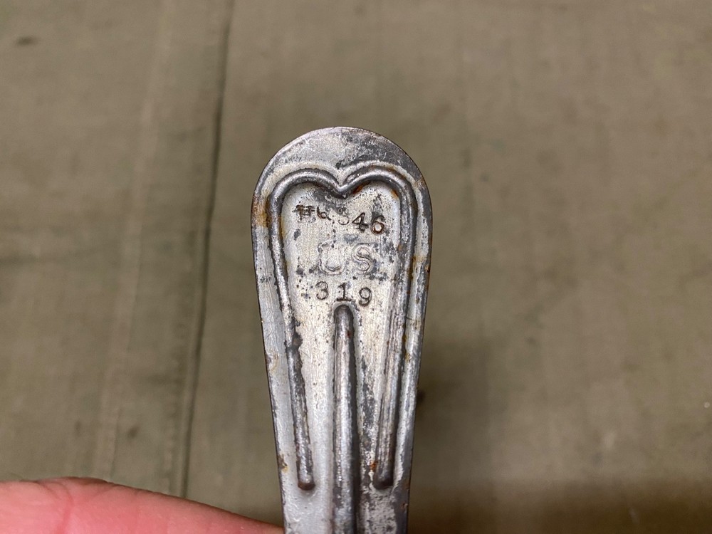 ORIGINAL WWI WWII US ARMY M1910 MESS KIT SPOON UTENSIL-DATED 1918