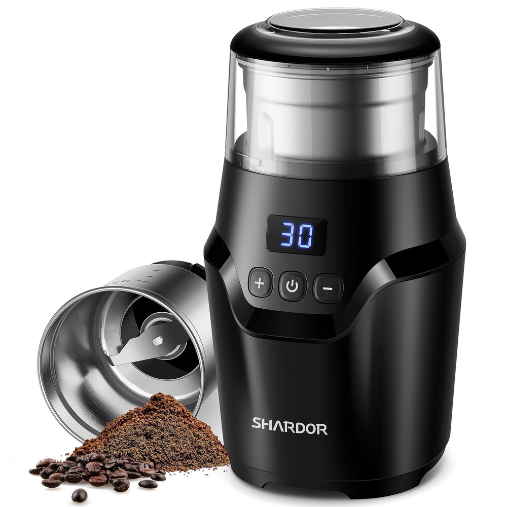 SHARDOR Adjustable Electric Coffee Grinder - Super Silent & Multi-functional