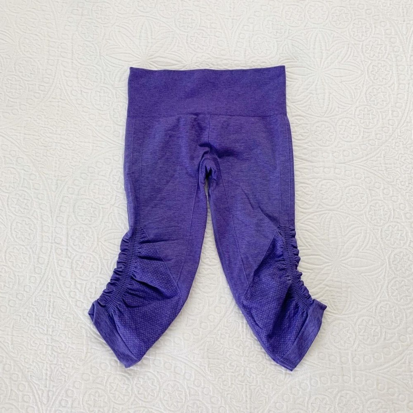 Lululemon In The Flow Crop II Leggings, Heathered Iris Flower (Sz 4)