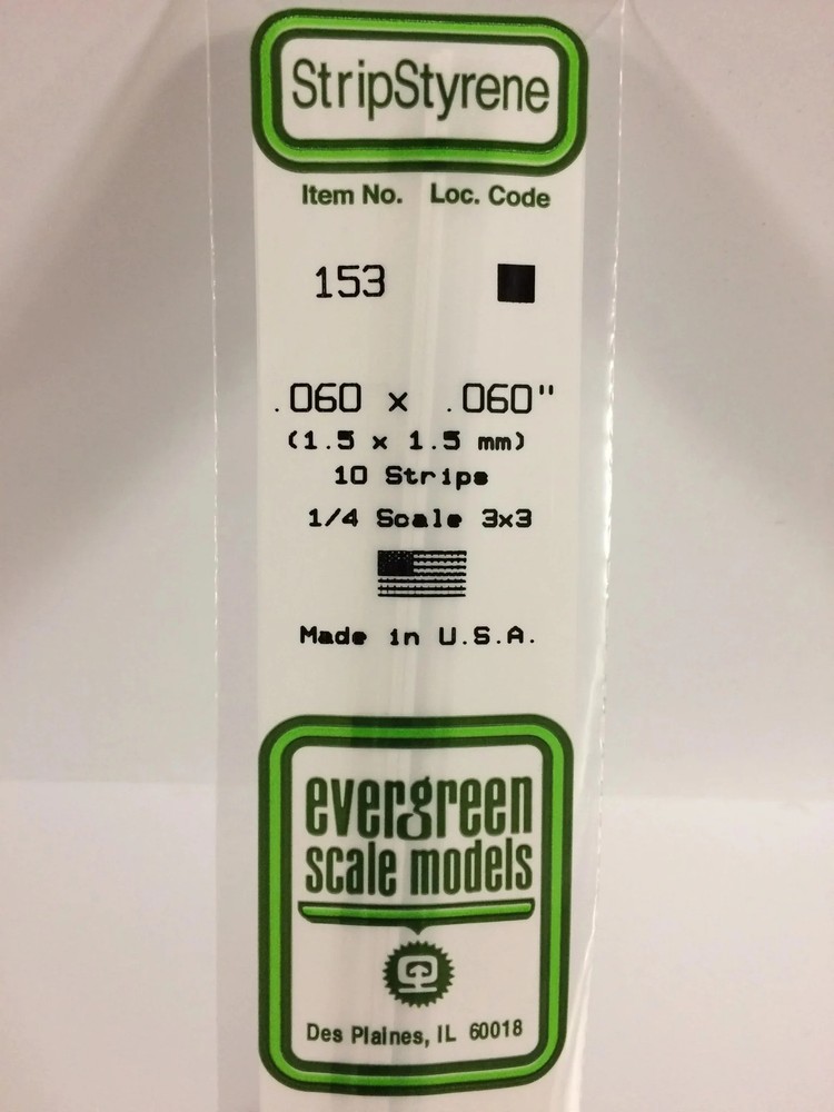 EVG153 .060X.060 STRIPS 10PC