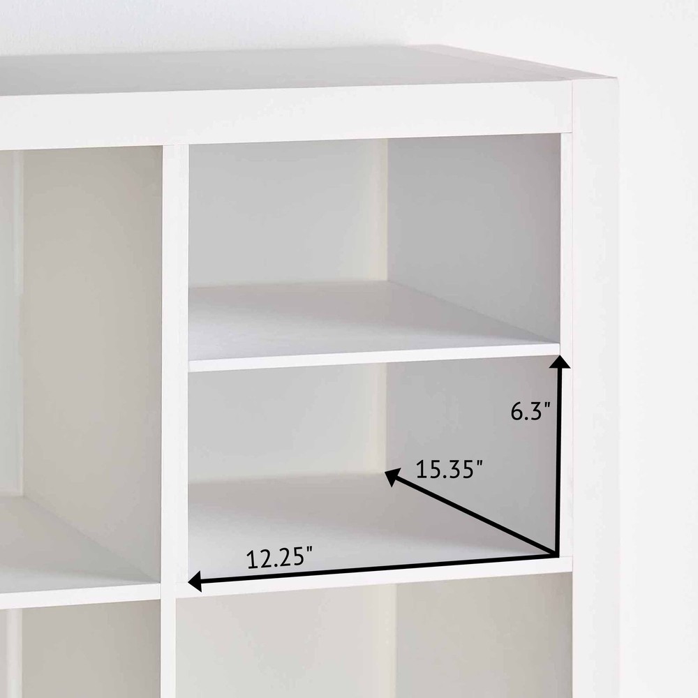 H Shelf Cube Organizer Insert White Texture Easy To Assemble and Install