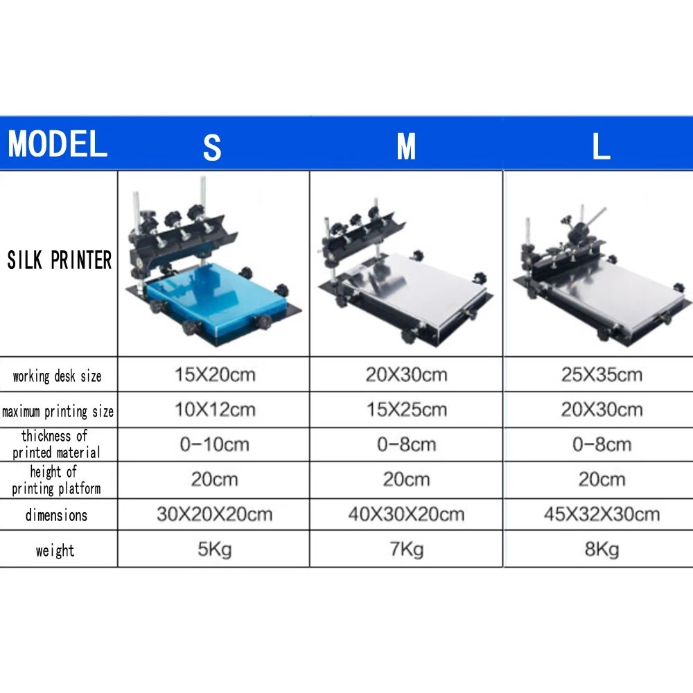 Manual Screen Printing Table Flat Screen Ink Solder Paste Printing Machine，