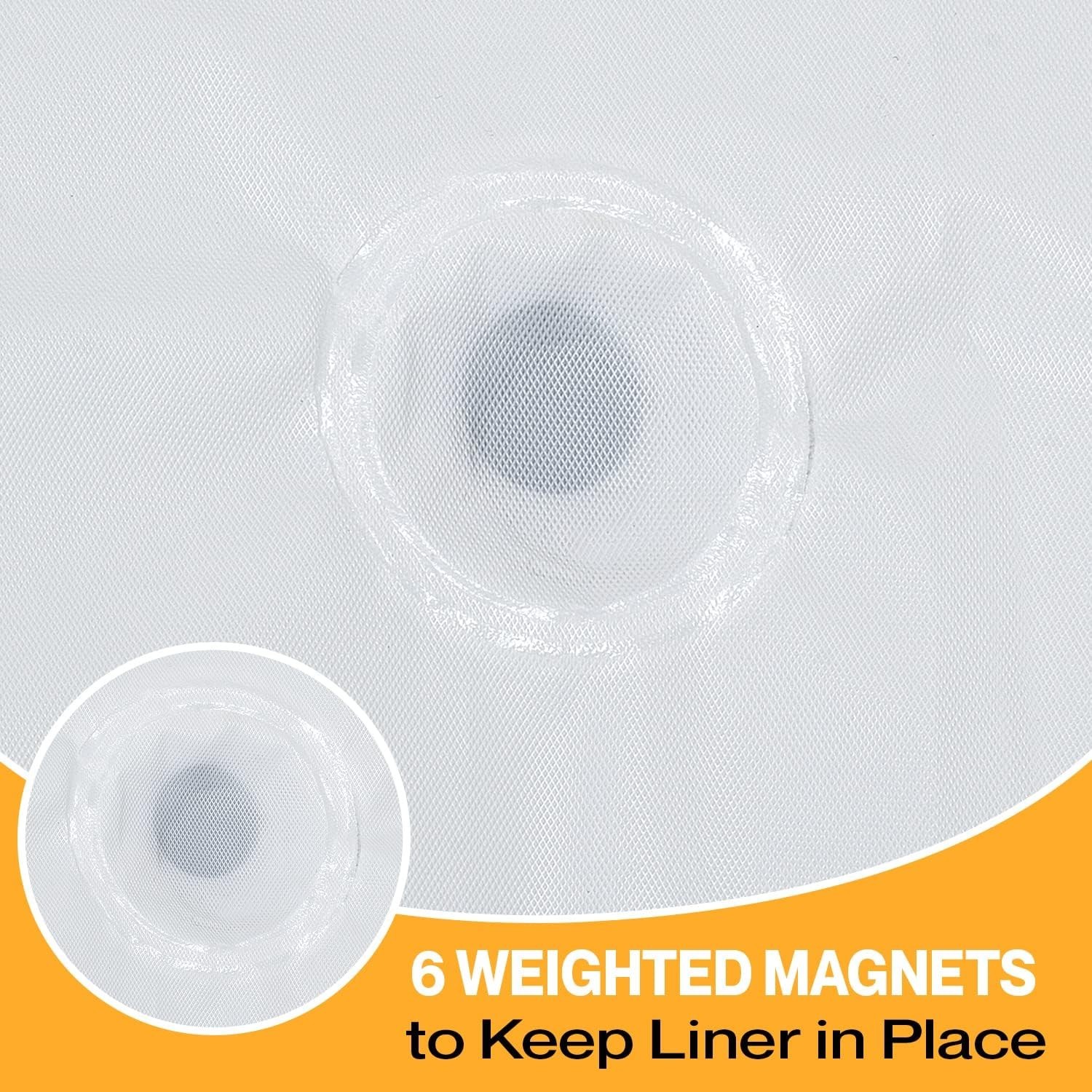 Bulk Lot of 12 Premium PEVA Waterproof Shower Curtain Liner with Metal Grommets