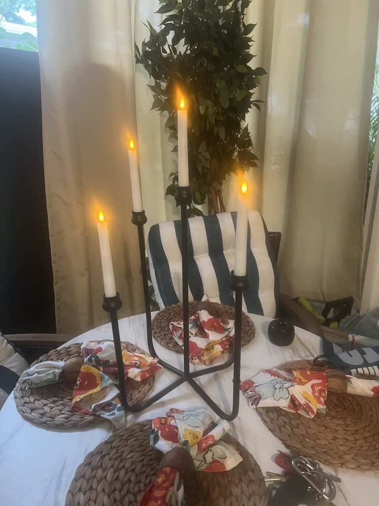 Five Arm Table Candle Sconce Candle Holder