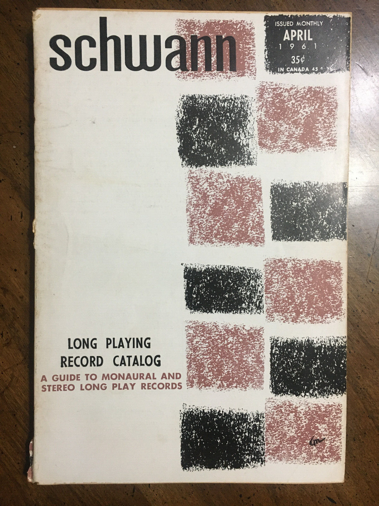 Schwann Long Playing Record Catalog. May, 1960 issue