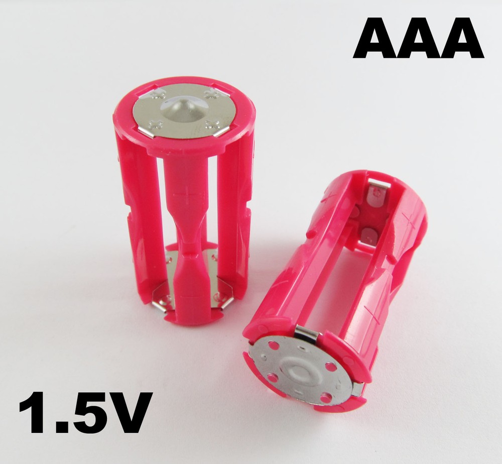 100pcs Parallel Adapter Battery Holder Case Box Convert 4 AAA To 1 C DC 1.5V Red