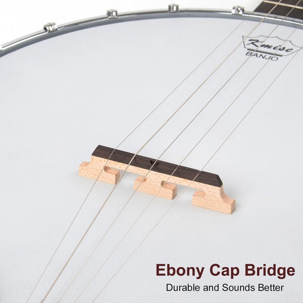 Sapele Back Full Size 5-String Resonator Banjo - Complete Starter Pack Included