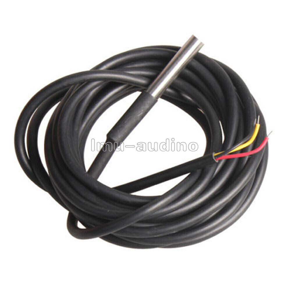 DS18B20 3m Waterproof Digital Temperature Humidity Sensor Probe Thermistor Cable