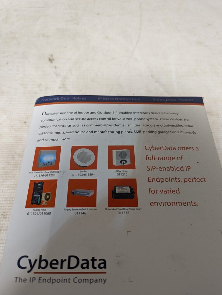 CyberData 011211H SIP Indoor Intercom Surface Mount