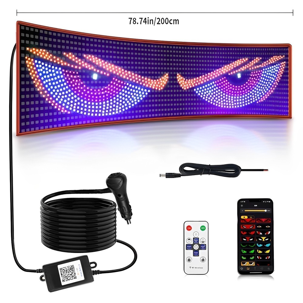 Devil Eyes Light For Car Programmable Flexible Digital Display Smart APP Control