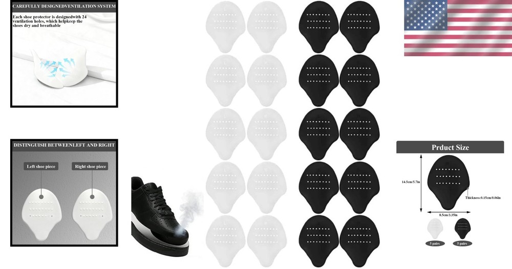 10 Pairs Force Fields Crease Protector, Sneaker Foam Shoe Decreaser Inserts Prev