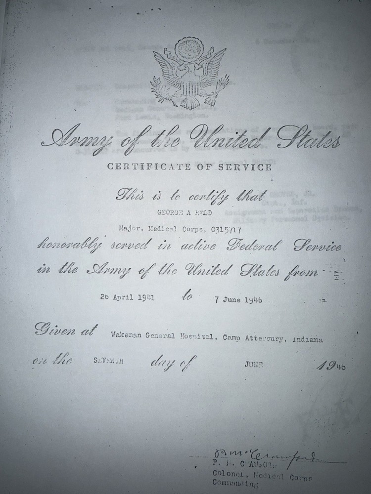 WW2 12th Armored Division Officer Dog Tag Named To George Held Of Indiana (1)