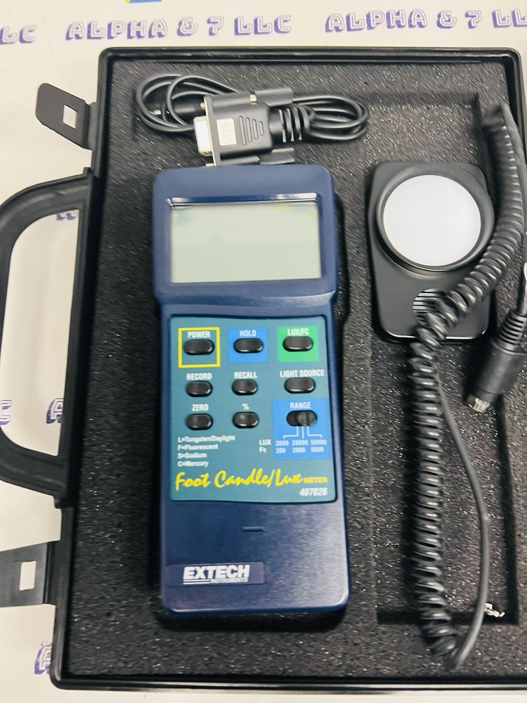 Extech 407026 Heavy Duty Light Meter w/ PL Interface