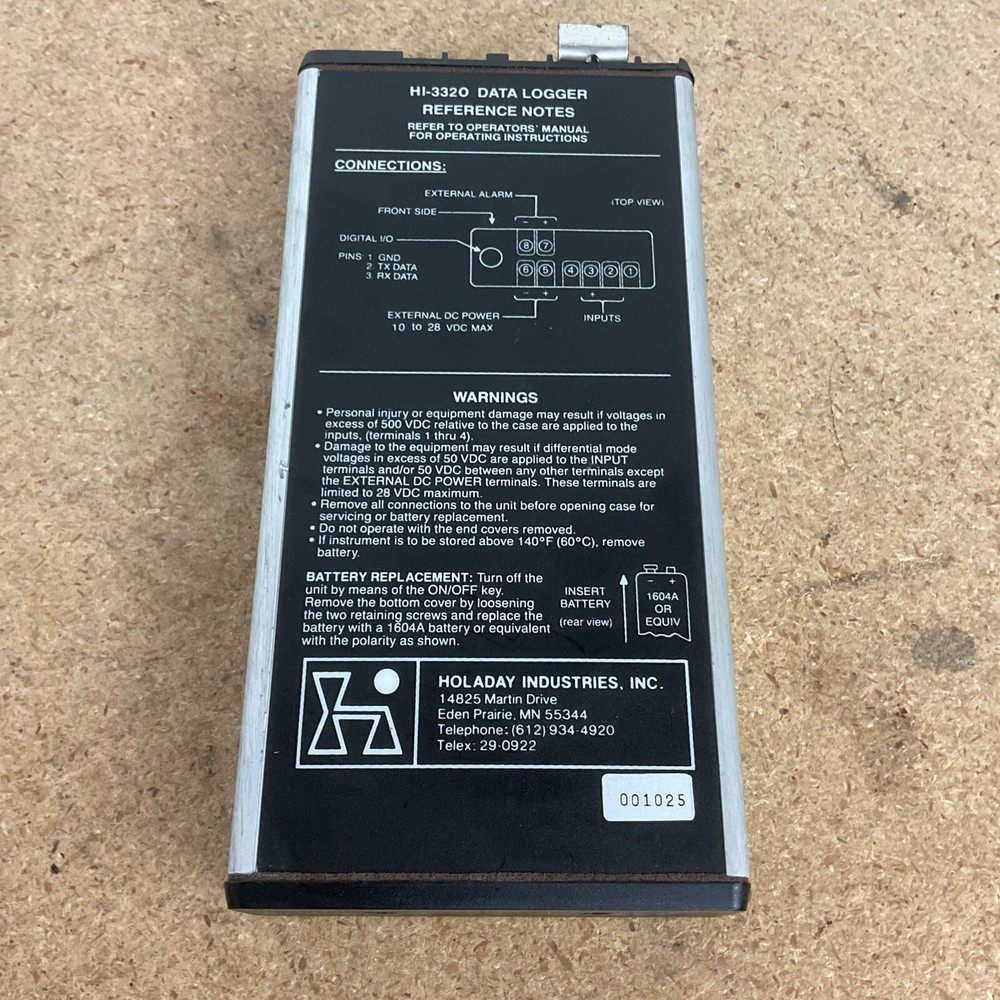 Holaday Data Logger HI-3320