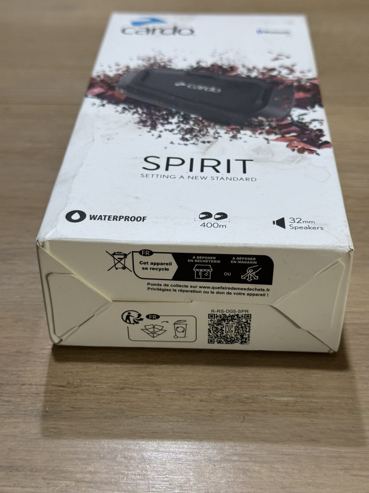 Cardo Spirit 2-Way Bluetooth Motorcycle Intercom System Single Unit-SPRT0001