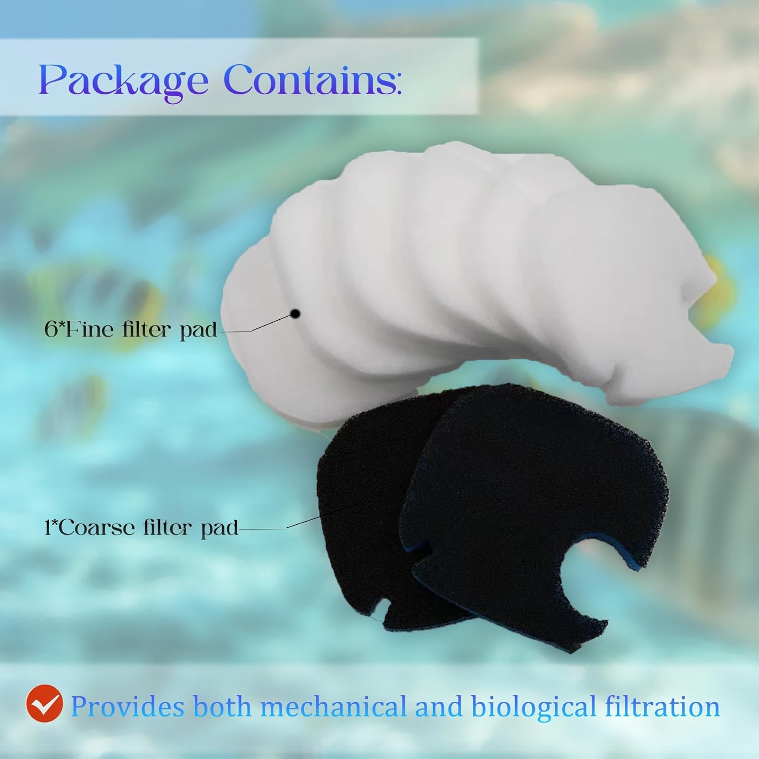 Replacement Canister Filter Regular (for 172/225/265 GPH), 2 Black + 6 White