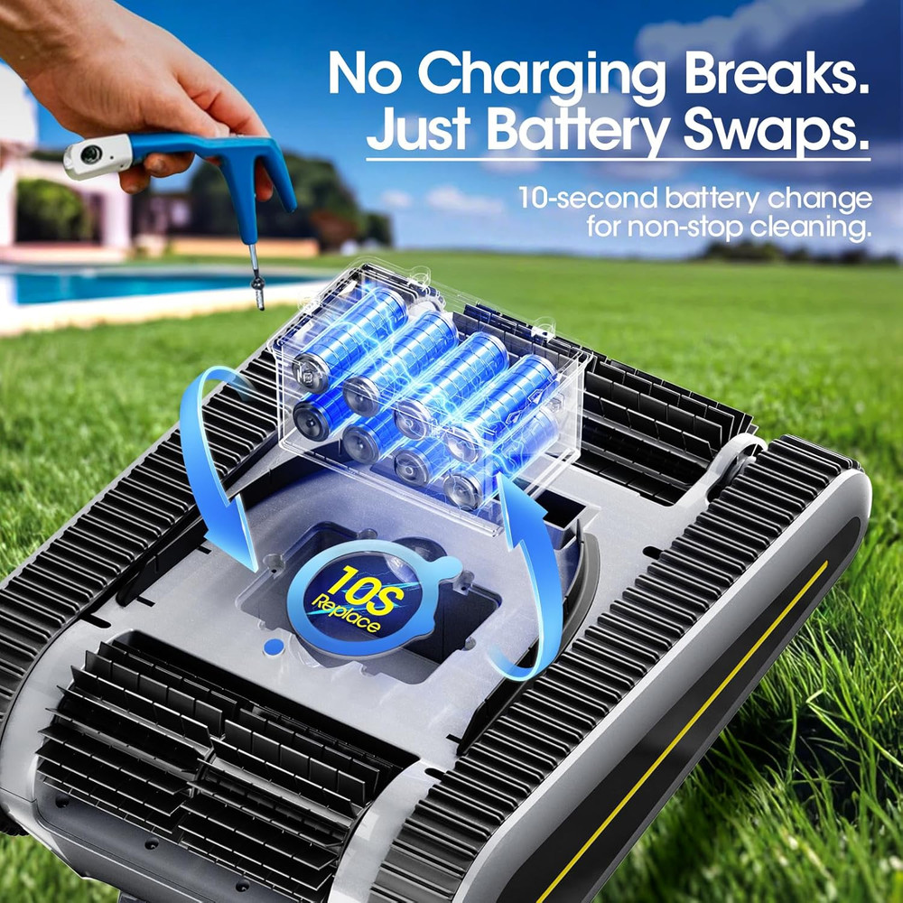 Pool Cleaner 3 Modes Automatic Pool Robot for Inground & Above-Ground Pools