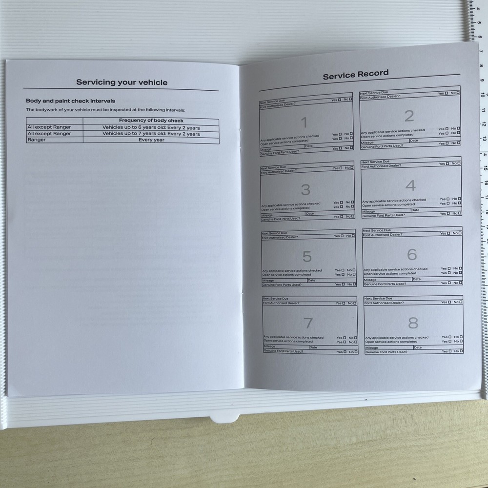 Ford S-Max C-Max B-Max Service Book