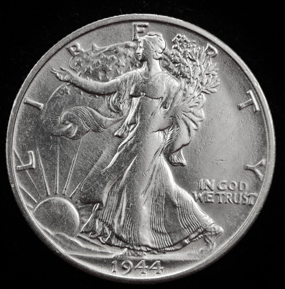 1944-s Walking Liberty Half.   BU.  (Inventory A)