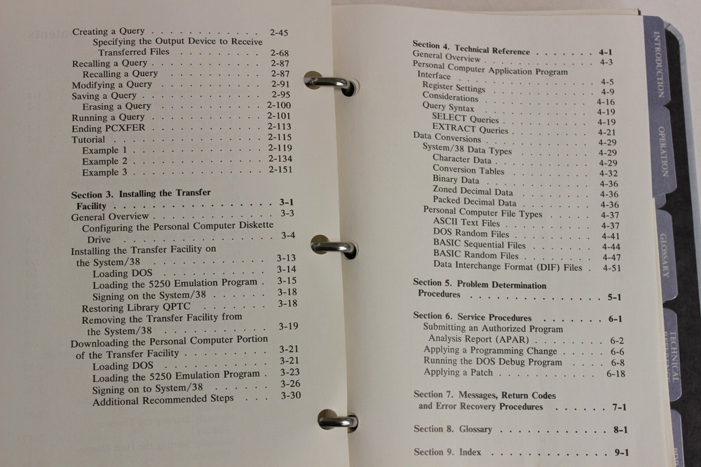 IBM SYSTEM / 38 TRANSFER FACILITY USER'S/PROGRAMMER'S GUIDE SC21-9080-0