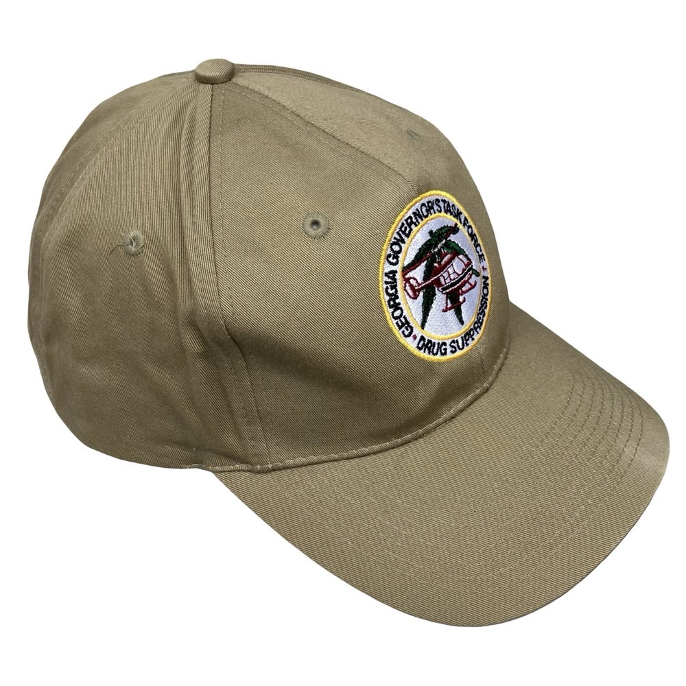Georgia Governor's Task Force Drug Suppression Unit Patch Baseball Hat Tan Dad