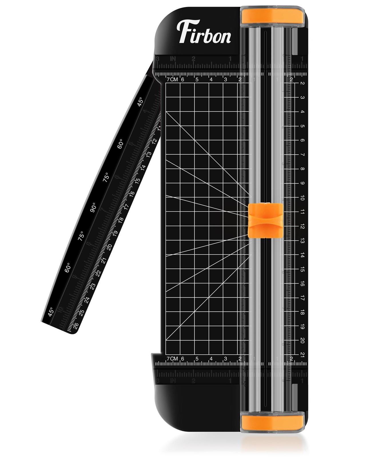 Firbon Black A5 Paper Cutter, Straight Small Paper Trimmer with Side Ruler fo...