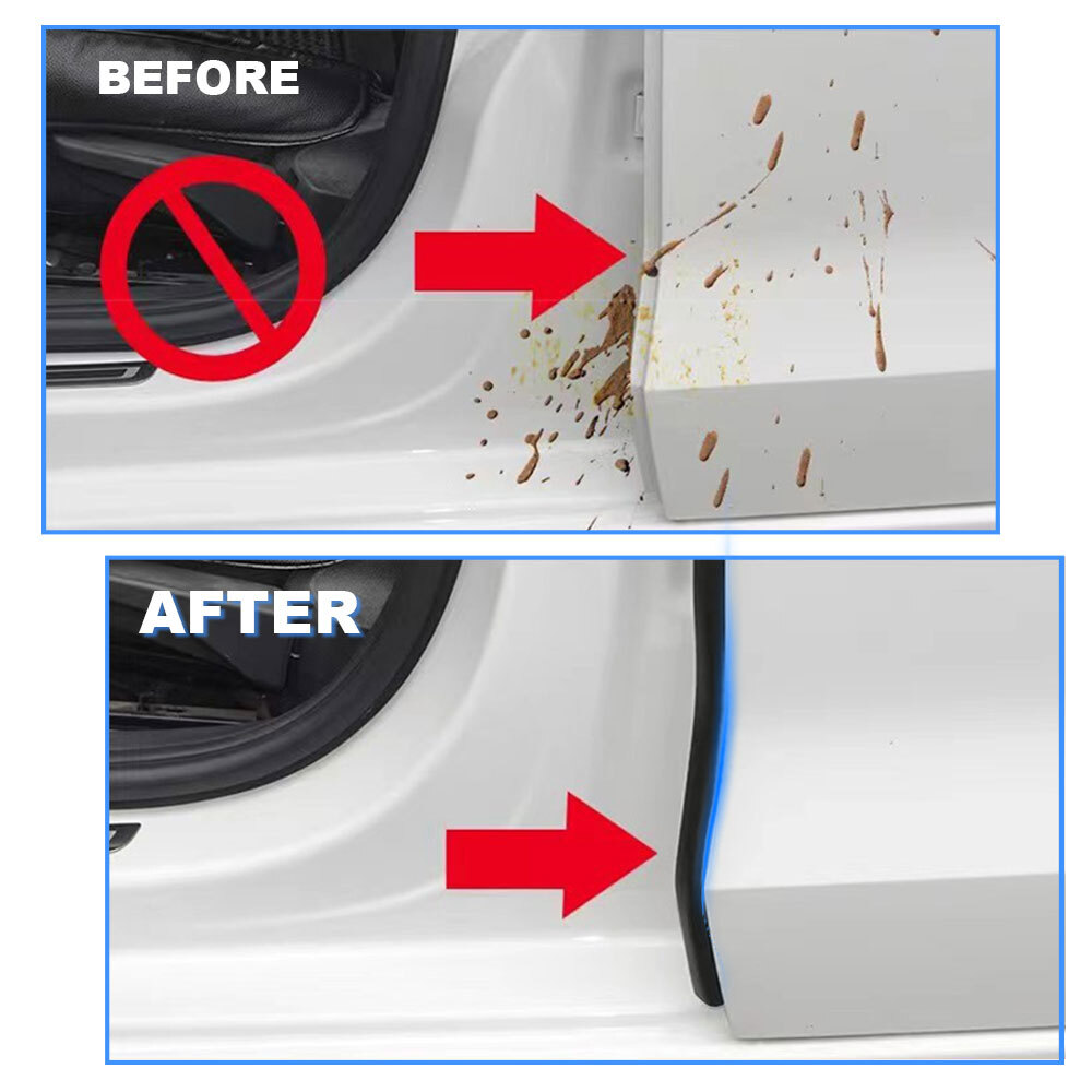 2X B Pillar Car Door Edge Weatherstrip Soundproof Rubber Seal Strip For Toyota