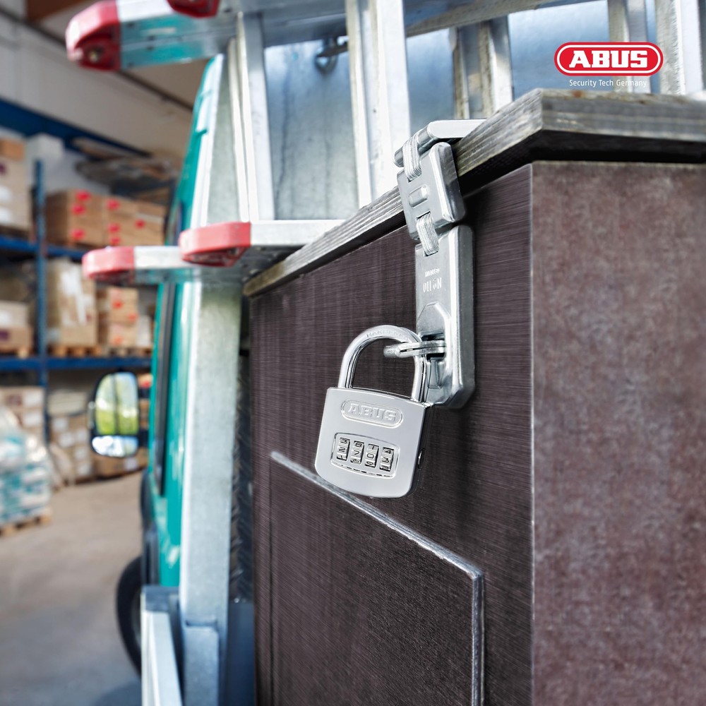 ABUS 160 50 High Security 4 Dial Resettable Chrome Combination Lock