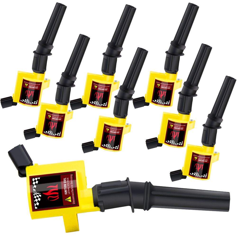 8PCS Ignition Coil Pack and Iridium Spark Plug For Ford F-150 4.6L 5.4L V8 DG508