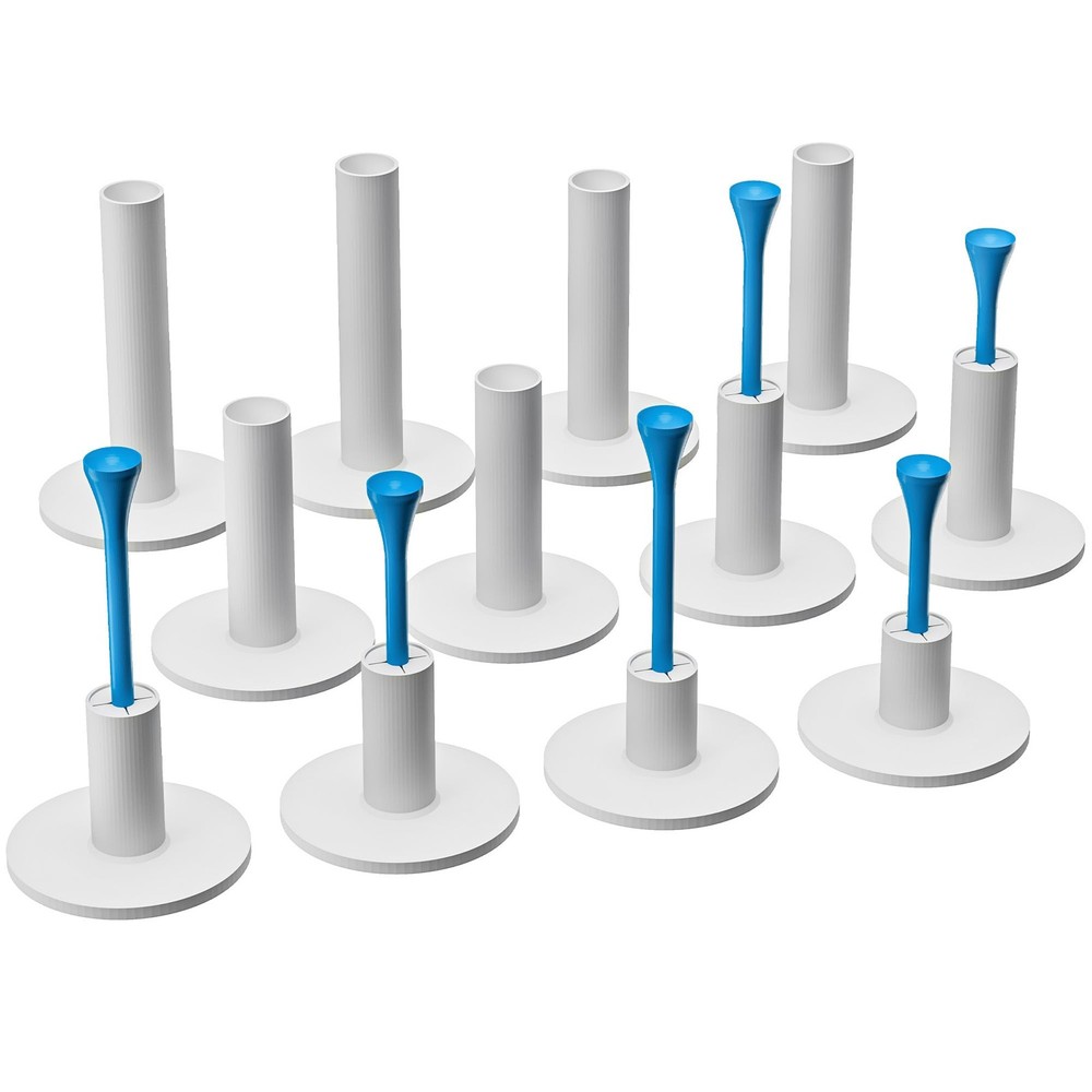 Durable Rubber Golf Tees for Driving Range & Simulator - 32 Pcs, 6 Sizes