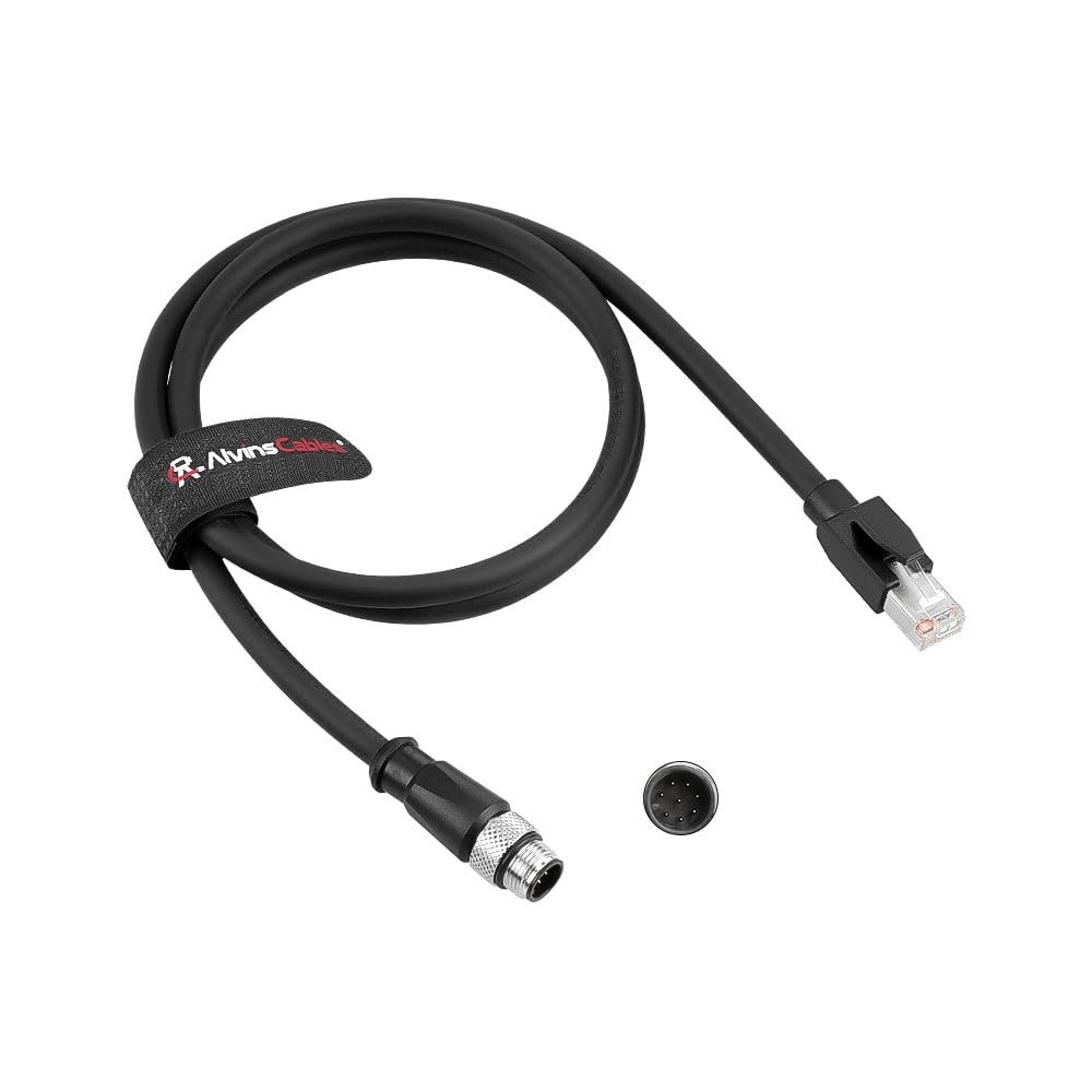 Ethernet Cable M12 A-Code 8 Pin RJ45 Cat6a Industrial Auto Network Devices 20 m