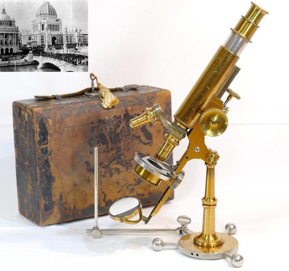 Antique Microscope Bausch & Lomb Griffith Club Model Microscope