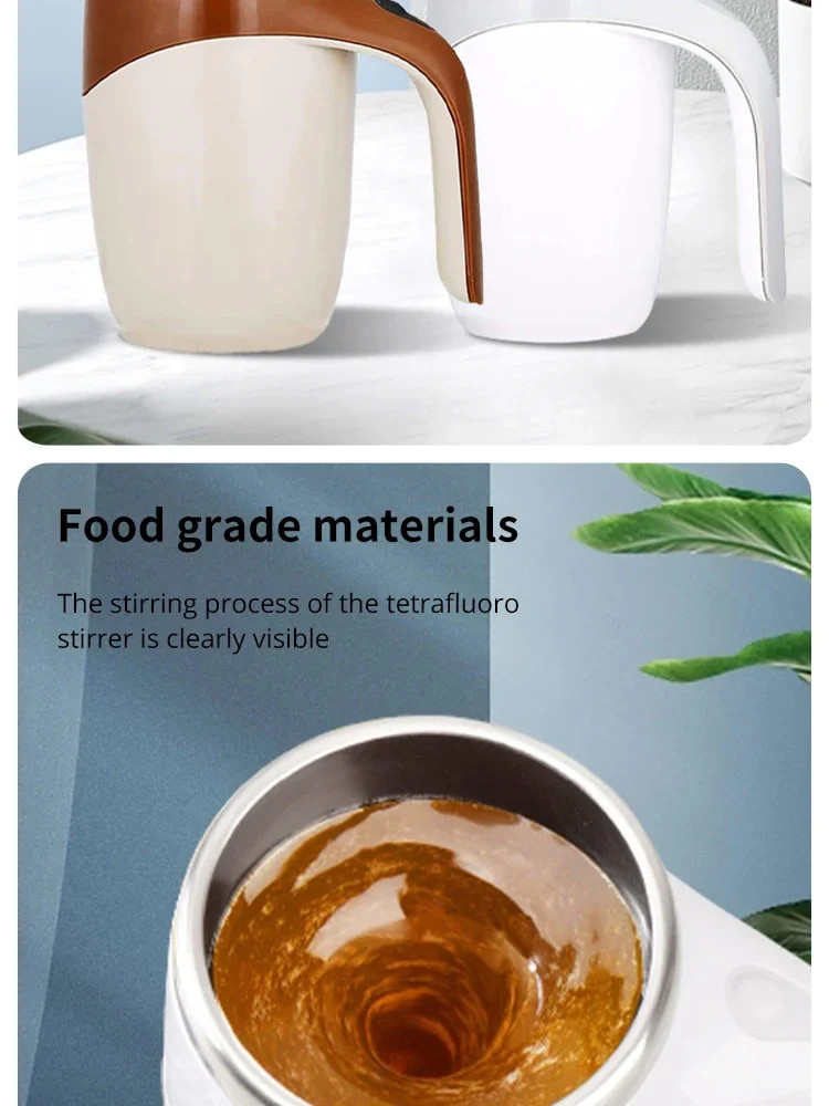 Cordless Electric Stirring Cup - USB Rechargeable Automatic Mixer Mug for Drinks