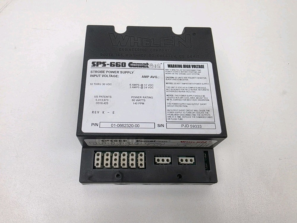 Whelen SPS660A Strobe Pack CometFlash Module High Voltage