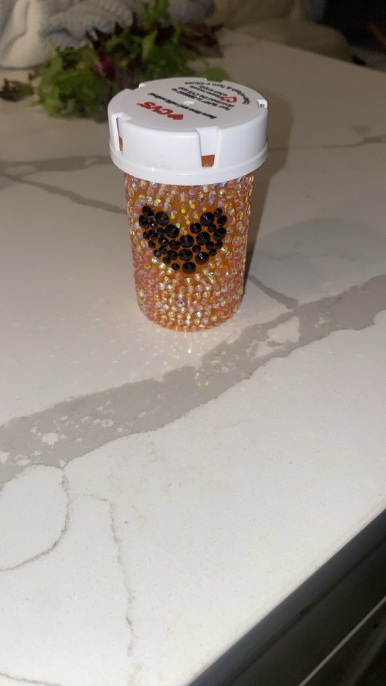 Pill Organizer ,Pill Case, Hand Beaded, Pill Bottle