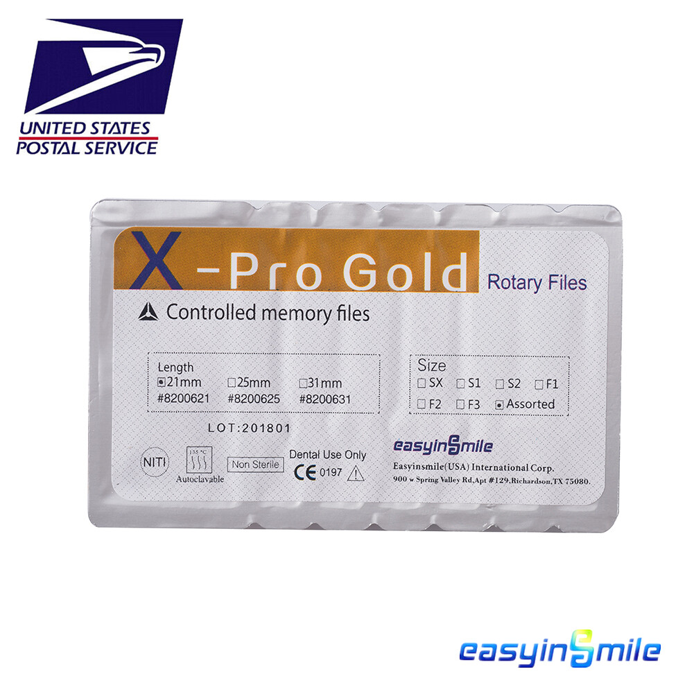 Easyinsmile Dental Endo Rotary Files X-Pro Gold Taper NITI Endodontic Files