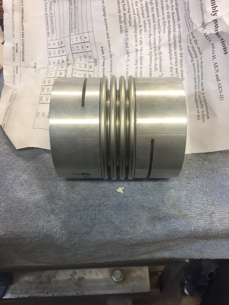 Gerwah Metal Bellows Coupling B-Axis Motor Coupling 10366 New Coupler