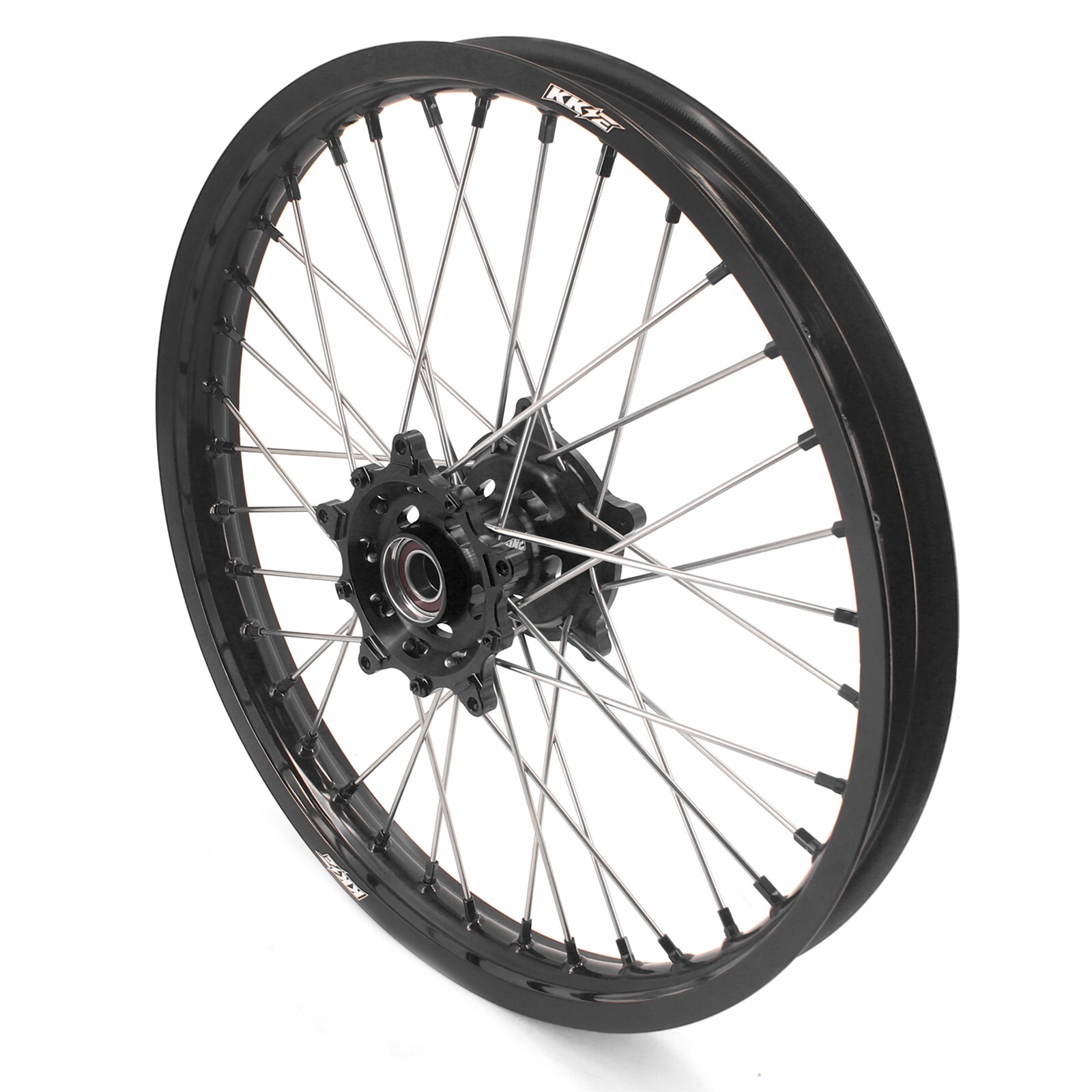 KKE 1.85*21/2.5*18 Cush Drive Wheels for Yamaha Tenere 700 2021-2025 Black Nuts