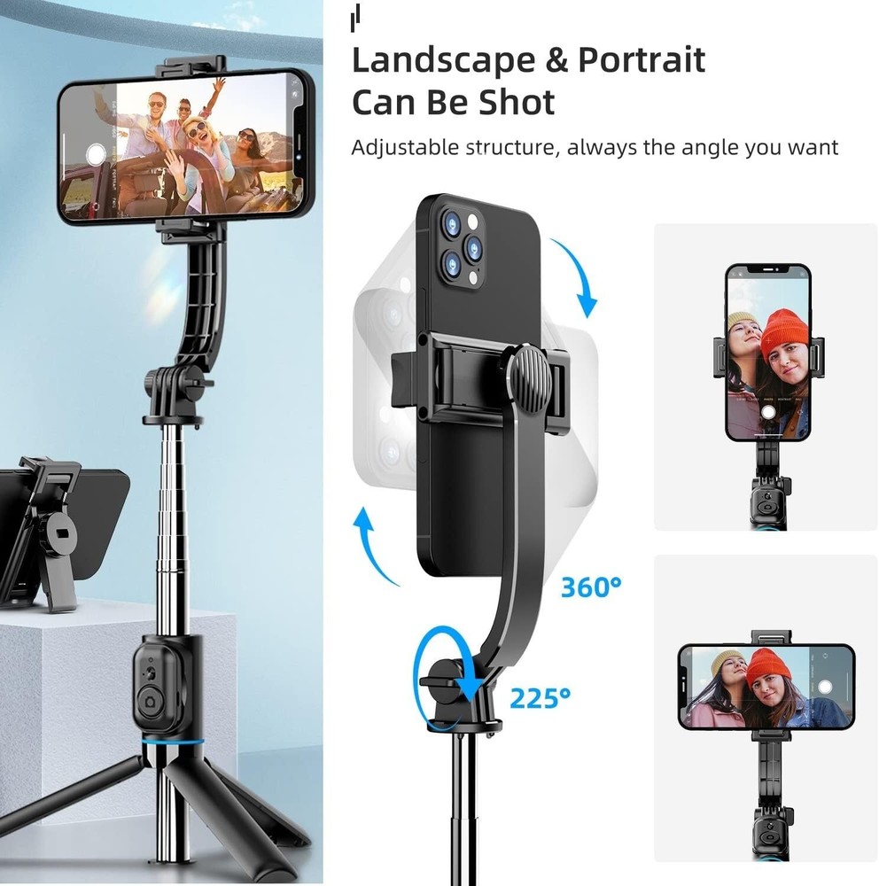 Selfie Stick Tripod with Bluetooth Remote Portable for iPhone and Android Phones