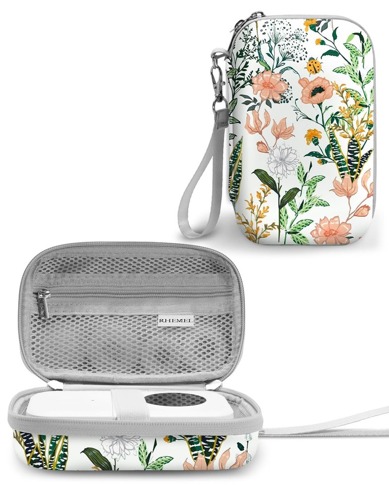 Label Maker Case, EVA Travel Case with Floral Pattern, Compatible with D30, P...