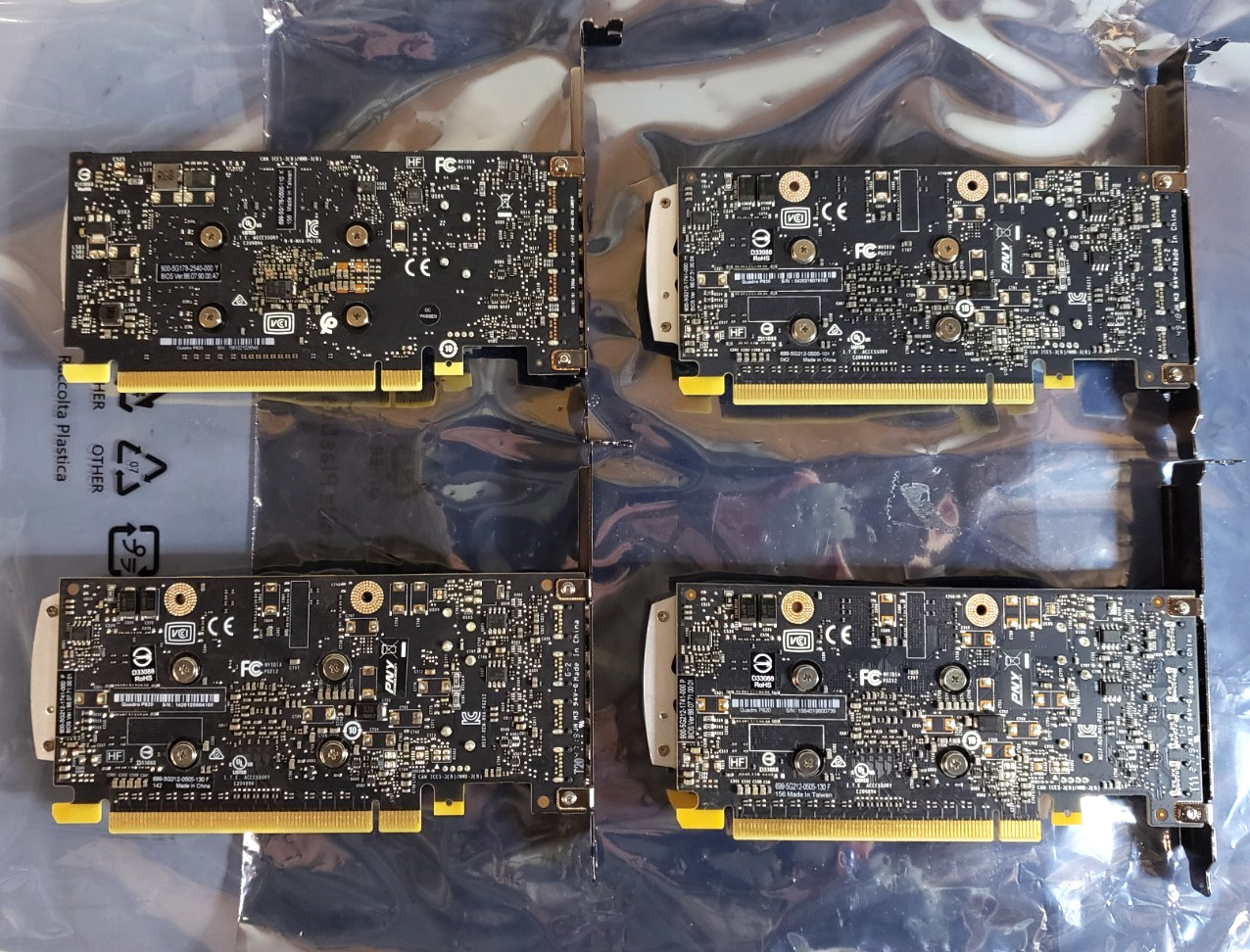 Lot of 4 NVIDIA Quadro P620 2GB GDDR5 4x Mini DP Graphics Cards