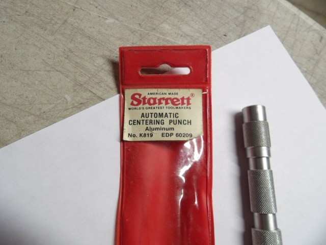 STARRETT #819 Hinge-Locating Automatic Center Punch W/Adjustable Stroke NEW