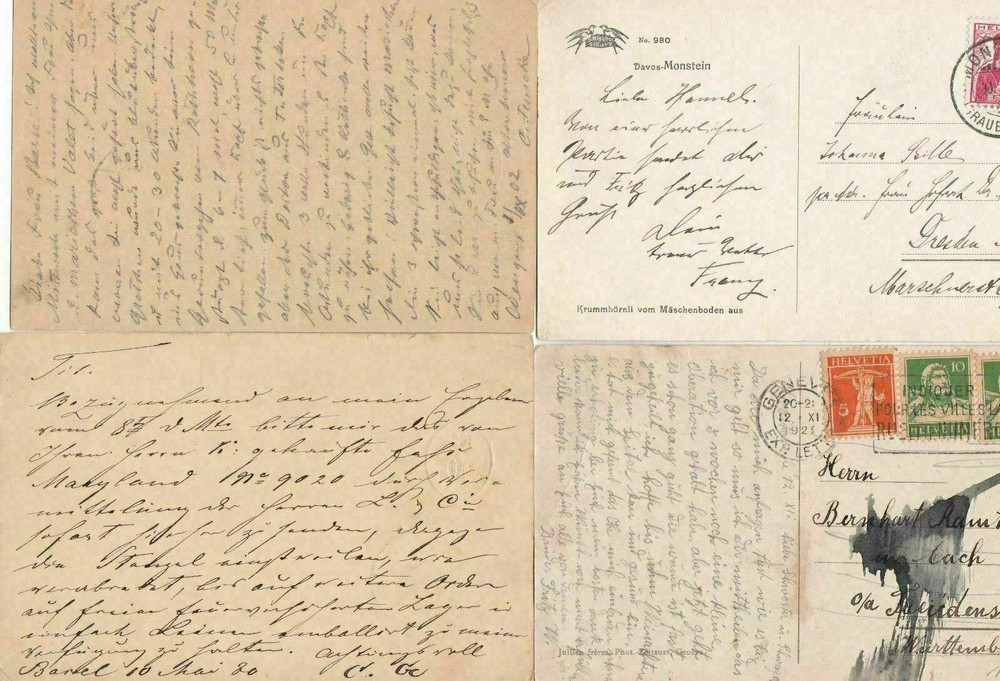 SWITZERLAND , FOUR POST CARDS