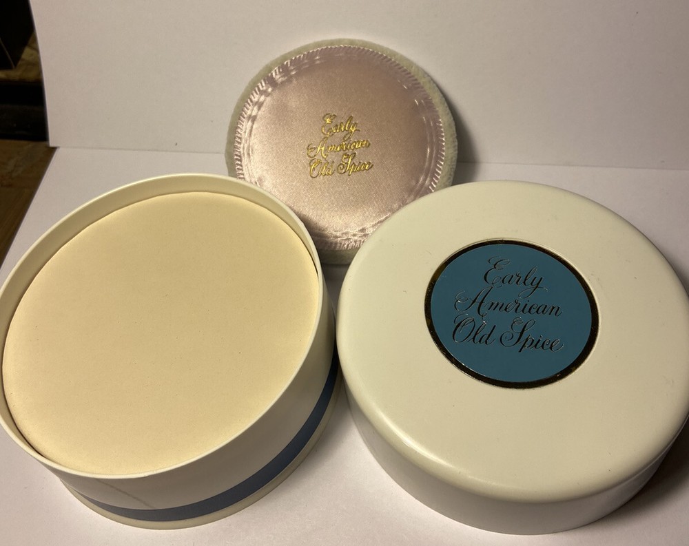 Early American Old Spice Box Set Dusting Powder Bubble Bath Shulton #1328