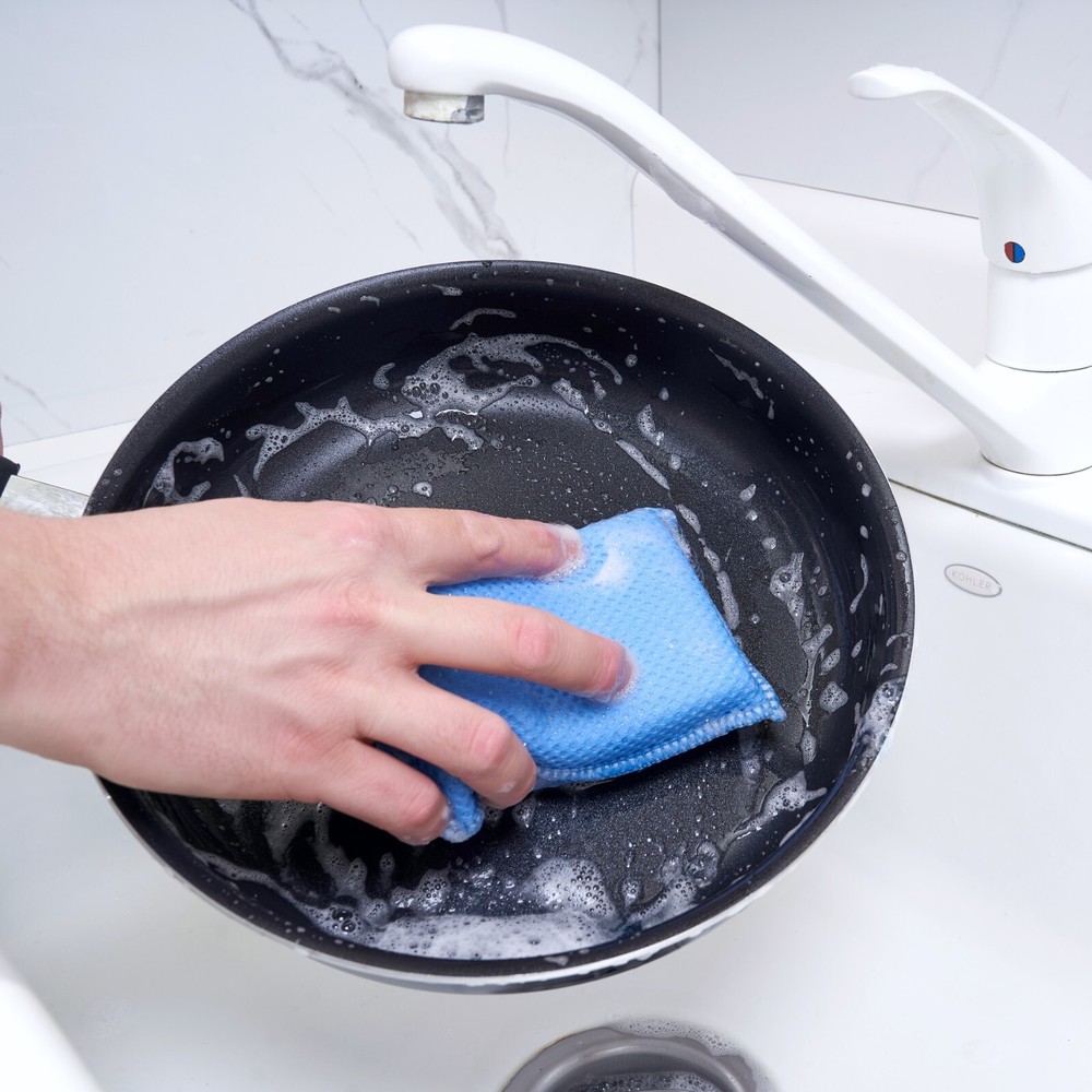 Microfiber Kitchen Sponges for multi uses, Kitchen, Garage, 6-Pack, Scratch free
