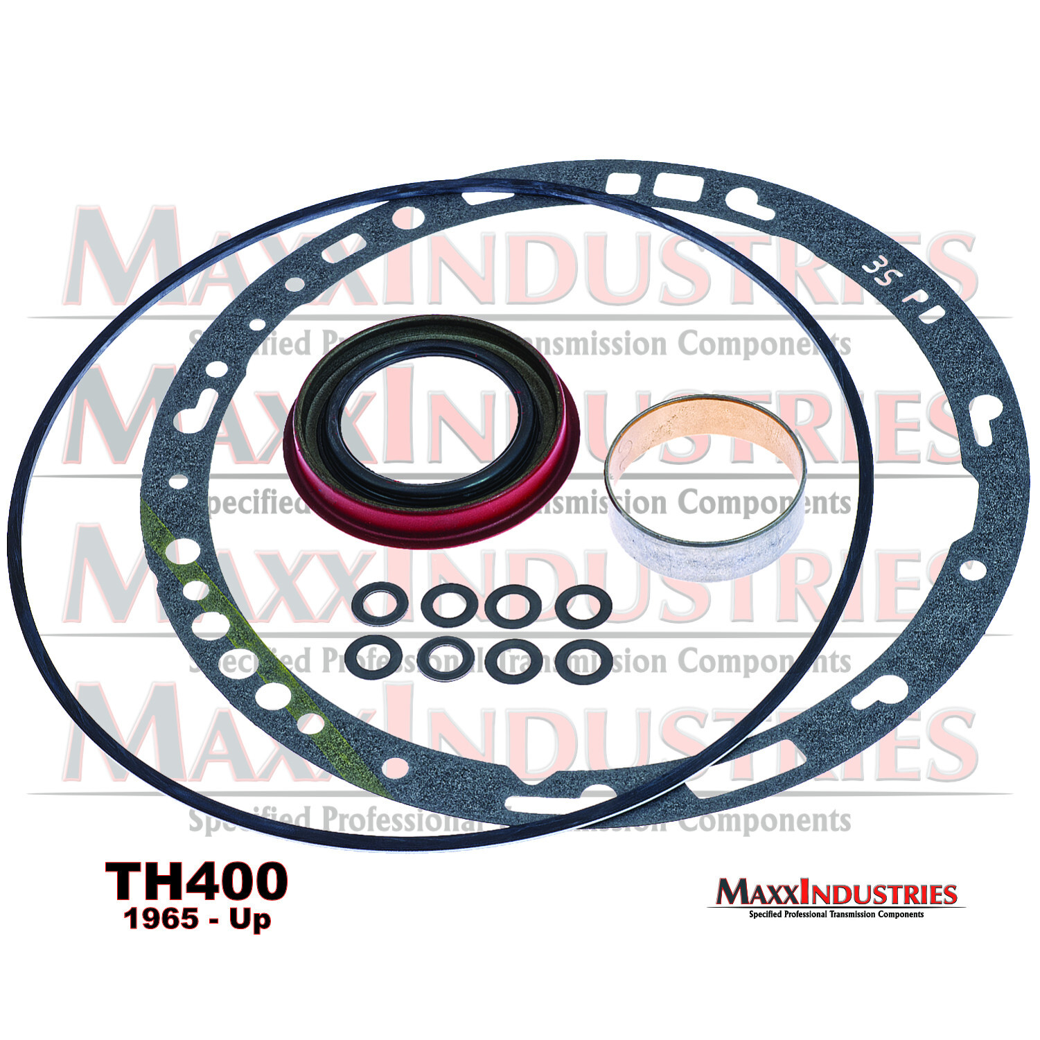 Turbo 400 TH400 425 Transmission Front Pump Seal Kit with Bushing for GM (60313)
