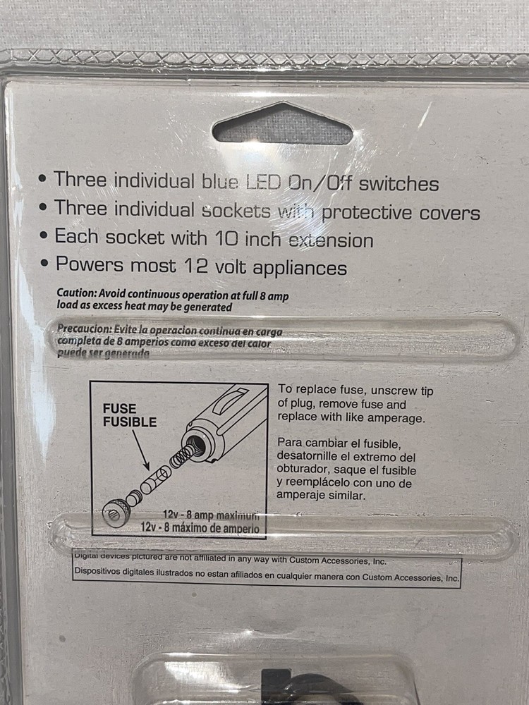 12 Volt Triple Socket Power Pod Individual On/Off 18702