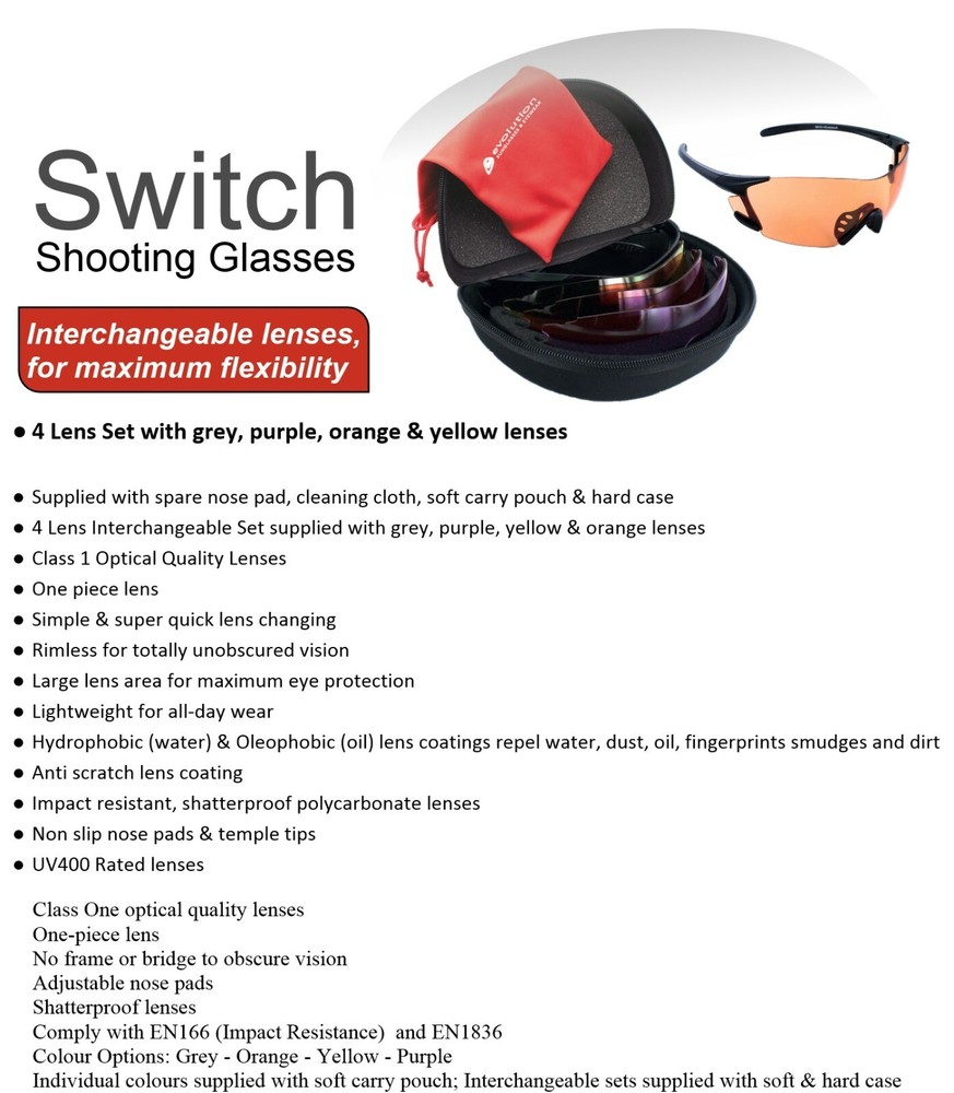 Eye Dominance Correction - Redeye - Plus Evolution Switch Shooting Glasses